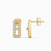 Round Lab-Grown Diamond Square Earrings 0.29 CTW – 34 Stones | Bezel Set | 10K, 14K, 18K White, Yellow & Rose Gold | IGI Certified